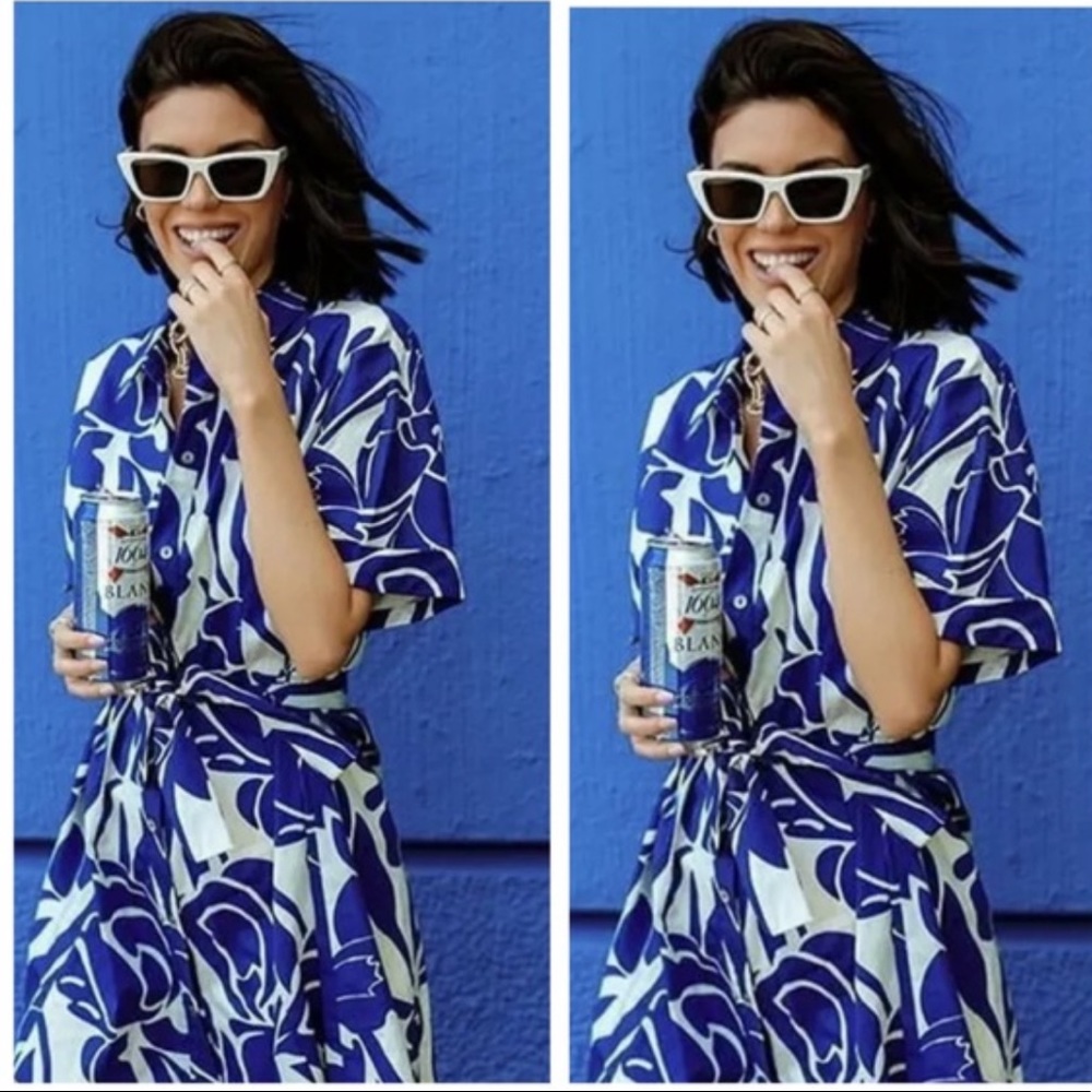 Zara Blue Print Dress